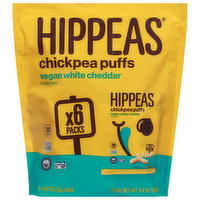 Hippeas Chickpea Puffs, Vegan White Cheddar Flavored, 6 Ounce