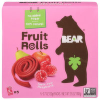 Bear Fruit Rolls, Apple-Pear Raspberry, 5 Each