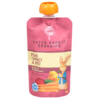 Peter Rabbit Organics Fruit & Vegetable Puree, Pear Carrot & Beet, Organic, 4.4 Ounce