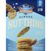 Blue Diamond Rice Crackers Snacks with Almonds, Hint of Sea Salt, 4.25 Ounce