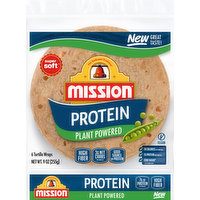 Mission Tortilla Wraps, Protein, Plant Powered, 9 Ounce