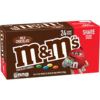 M&M'S Add delicious, colorful fun to everyday celebrations with this 24-count box of Share Size M&M'S Milk Chocolate Candy packs. These bulk individually wrapped candy packs full of chocolate candy are a must for your pantry list., 75.36 Ounce