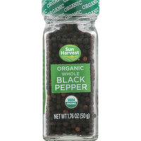 Sun Harvest Black Pepper, Organic, Whole, 1.76 Ounce