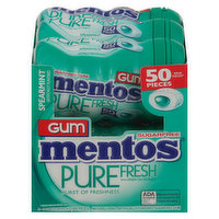 Mentos Gum, Sugarfree, Spearmint, 50 Each