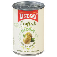 Lindsay Olives, Green Ripe Pitted, Medium, 6 Ounce