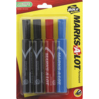 Marks-A-Lot Marker, Permanent, 4 Each