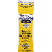 Knudsen Cultured Buttermilk, Reduced Fat, 2% Milkfat, 32 Ounce