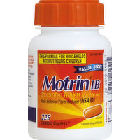 Motrin Ibuprofen, 200 mg, Coated Caplets, Value Size!, 225 Each