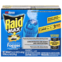 Raid Fogger, Concentrated Deep Reach, 3 Pack, 3 Each