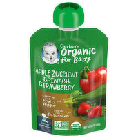 Gerber Apple Zucchini Spinach Strawberry, Sitter 2nd Foods, 3.5 Ounce