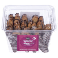 First Street Almond Biscotti, Chocolate Dipped, 24 Each