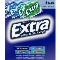 Extra Gum, Sugar Free, Mint Variety, 18 Pack, 18 Each