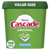 Cascade Cascade Original Dishwasher Detergent Pods, Fresh, 105 Count, 105 Each