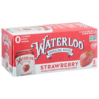 Waterloo Sparkling Water, Strawberry, 8 Each