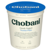 Chobani Yogurt, Greek, Nonfat, Plain, 32 Ounce