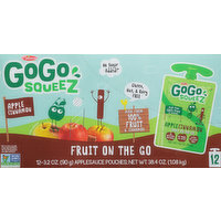 GoGo Squeez Applesauce, Apple Cinnamon, 12-Pack, 38.4 Ounce