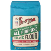 Bob's Red Mill All-Purpose Flour, Organic, Unbleached White, 80 Ounce