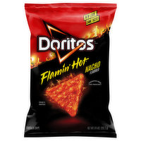 Doritos Tortilla Chips, Flamin' Hot Nacho Flavored, 9.5 Ounce