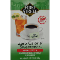 First Street Sweetener, Zero Calorie, with Stevia, 400 Each