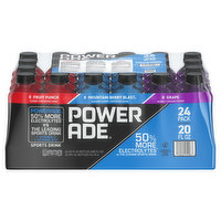 Powerade Sports Drink, Assorted, 24 Pack, 480 Ounce