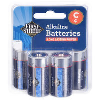 First Street Batteries, Alkaline, C, 4 Each