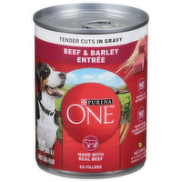 Purina One Dog Food, Beef & Barley Entree, Tender Cuts in Gravy, Adult, 13 Ounce