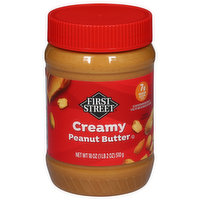 First Street Peanut Butter, Creamy, 18 Ounce