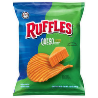 Ruffles Potato Chips, Queso Cheese, 6.5 Ounce