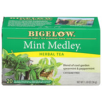 Bigelow Herbal Tea, Mint Medley, Bags, 20 Each
