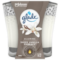 Glade Candle, Alluring, Sheer Vanilla Embrace, 3.4 Ounce