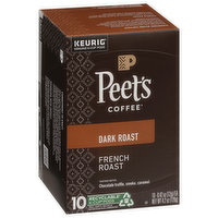 Peet's Coffee Coffee, Dark Roast, French Roast, K-Cup Pods, 10 Each
