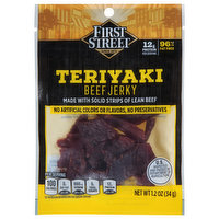 First Street Beef Jerky, Teriyaki, 1.2 Ounce