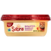 Sabra Hummus, Roasted Garlic, Family Size, 17 Ounce