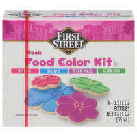 First Street Food Color Kit, Neon, 1.2 Ounce