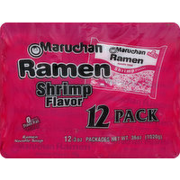 Maruchan Ramen Noodle Soup, Shrimp Flavor, 12 Each