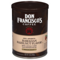 Don Francisco's Coffee, Medium Roast, Hawaiian Hazelnut Flavor, 12 Ounce