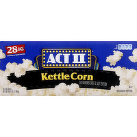 Act II Microwave Popcorn, Old Fashioned Sweet & Salty, Kettle Corn, 28 Each