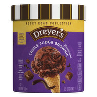 Dreyer's Ice Cream, Triple Fudge Brownie Boulevard, Rocky Road Collection, 1.5 Quart