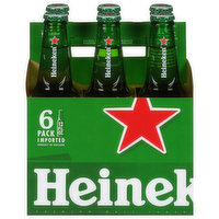Heineken Beer, Premium Malt Lager, Original, 6 Pack, 6 Each