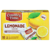 Country Time Flavored Drink, Lemonade, 10 Each