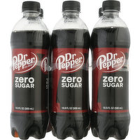 Dr Pepper Soda, Zero Sugar, 6 Pack, 101.4 Ounce