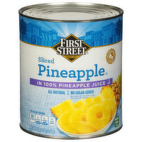 First Street Pineapple, Sliced, 107 Ounce