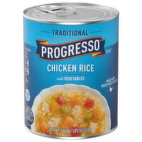 Progresso Soup, Chicken Rice, with Vegetables, Traditional, 19 Ounce