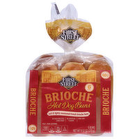 First Street Hot Dog Buns, Brioche, 9.52 Ounce