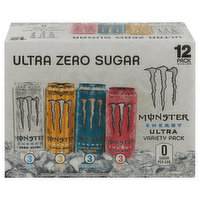 Monster Energy Drink, Ultra Zero Sugar, Variety Pack, 12 Pack, 12 Each