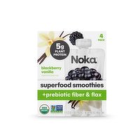 Noka Smoothie Blkbry Van 4pk 16.9 oz, 16.9 Ounce