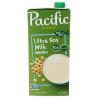 Pacific Foods Ultra Soy Milk, Original, Plant-Based, 32 Fluid ounce