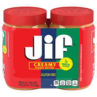 Jif Peanut Butter, Creamy, Twin Pack, 80 Ounce