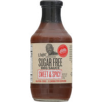 G Hughes Smokehouse BBQ Sauce, Sugar Free, Sweet & Spicy, 18 Ounce