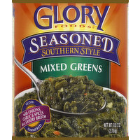 Glory Foods Mixed Greens, Seasoned, Southern Style, 98 Ounce